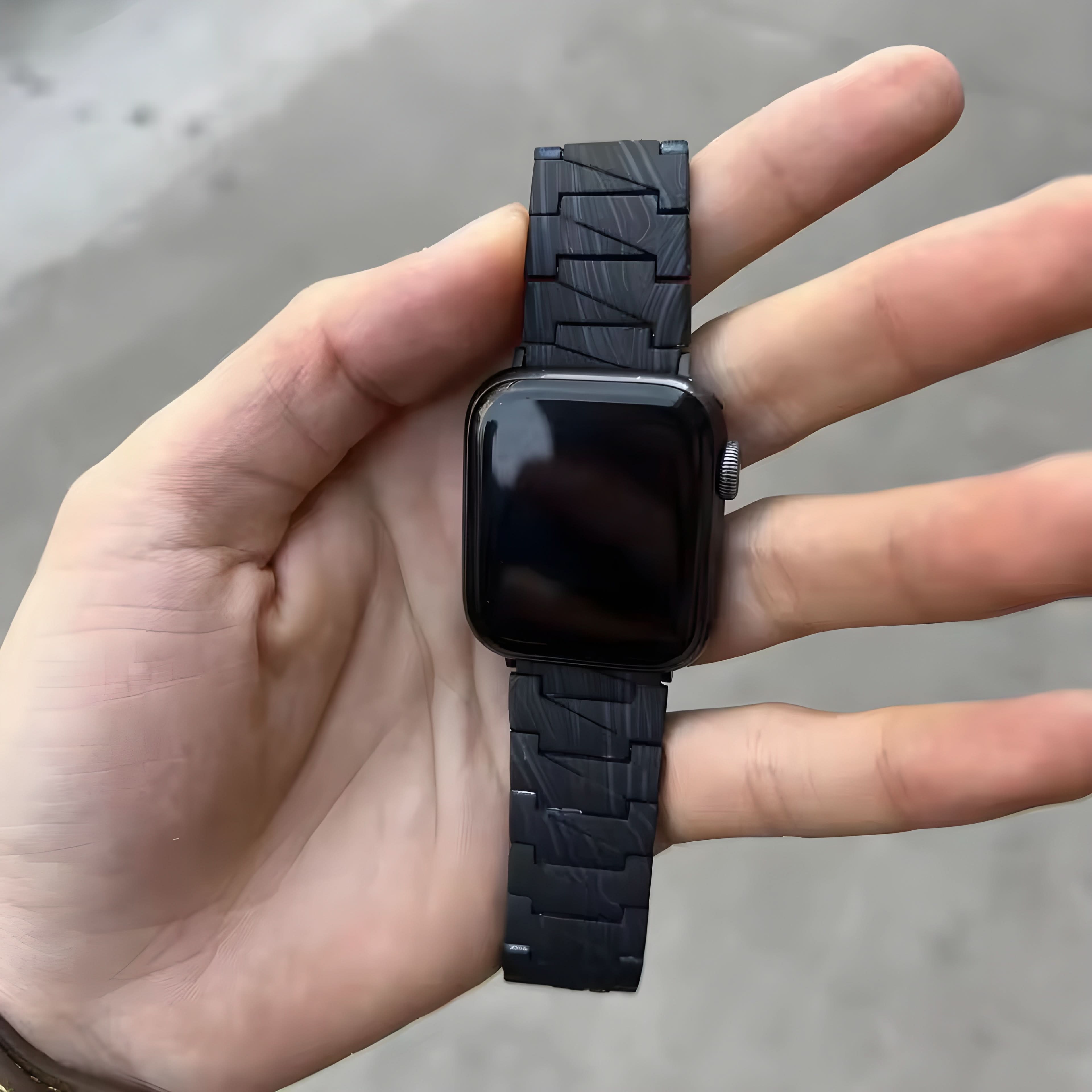 CarbonEdge™ – Premium Kohlefaser-Muster Armband für Apple Watch (38–49 mm) – Für Series 1–11, SE (1.–3. Gen.), Ultra, Ultra 2 & Ultra 3