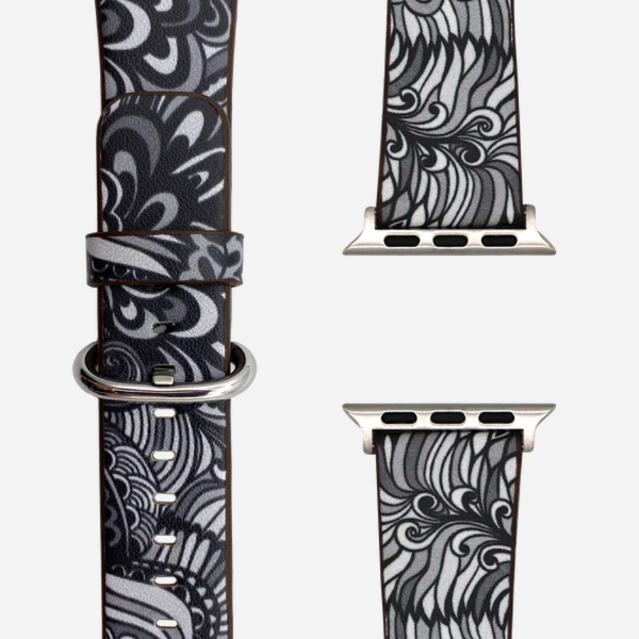 Hippie Kunstleder Armband für Apple Watch – kompatibel mit Series 1–11, SE