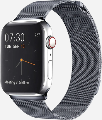 bandkult Loop Milanaise Apple Watch Armband Magnetverschluss - 42/41/40/38 mm - Polarstern – zweite Ansicht