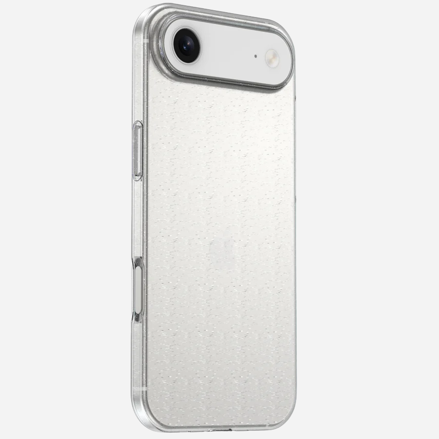 iPhone 17 Air Glitter Case – transparente TPU-Hülle mit funkelnder Glitzerschicht, Seitenansicht