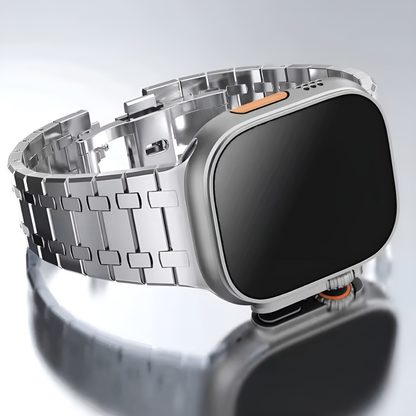 TitanLink™ – Klassisches Edelstahl-Armband für Apple Watch – Für Series 3–11, SE (1.–3. Gen.), Ultra, Ultra 2 & Ultra 3