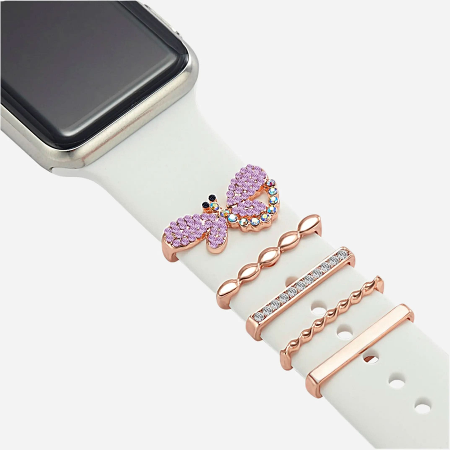 MillesTECband Apple Watch Charms "Violett Butterfly" - Gold - MillesTEC