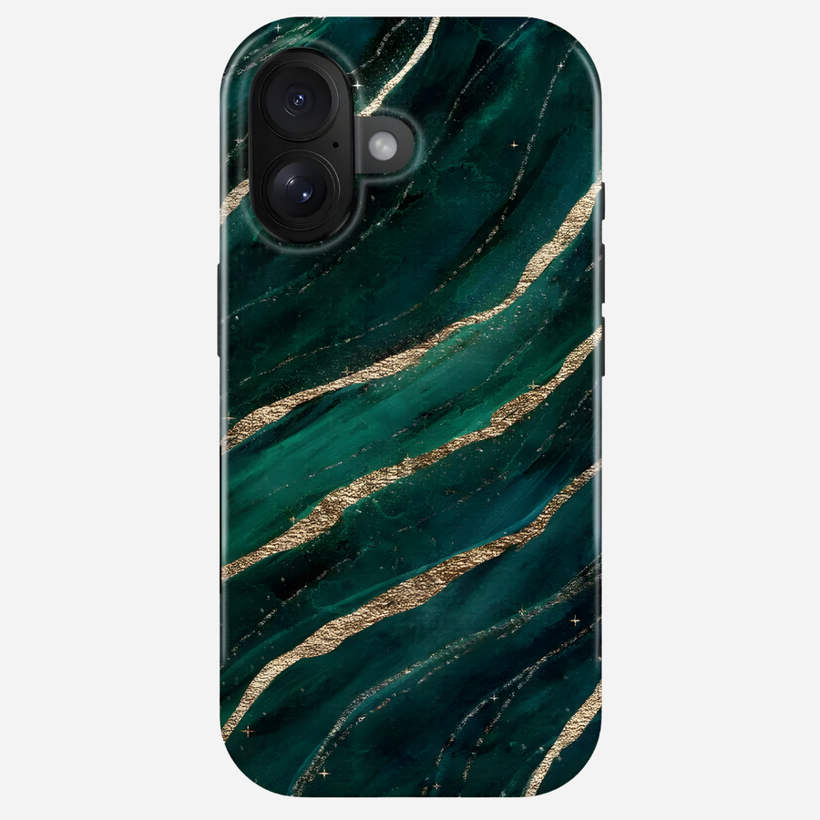 iPhone 16 Fashion Case - Green Marble bandkult